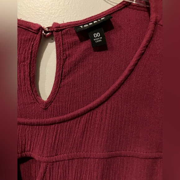Torrid Babydoll Gauze Keyhole Front Tunic size 00 (10-12) - Picture 10 of 14